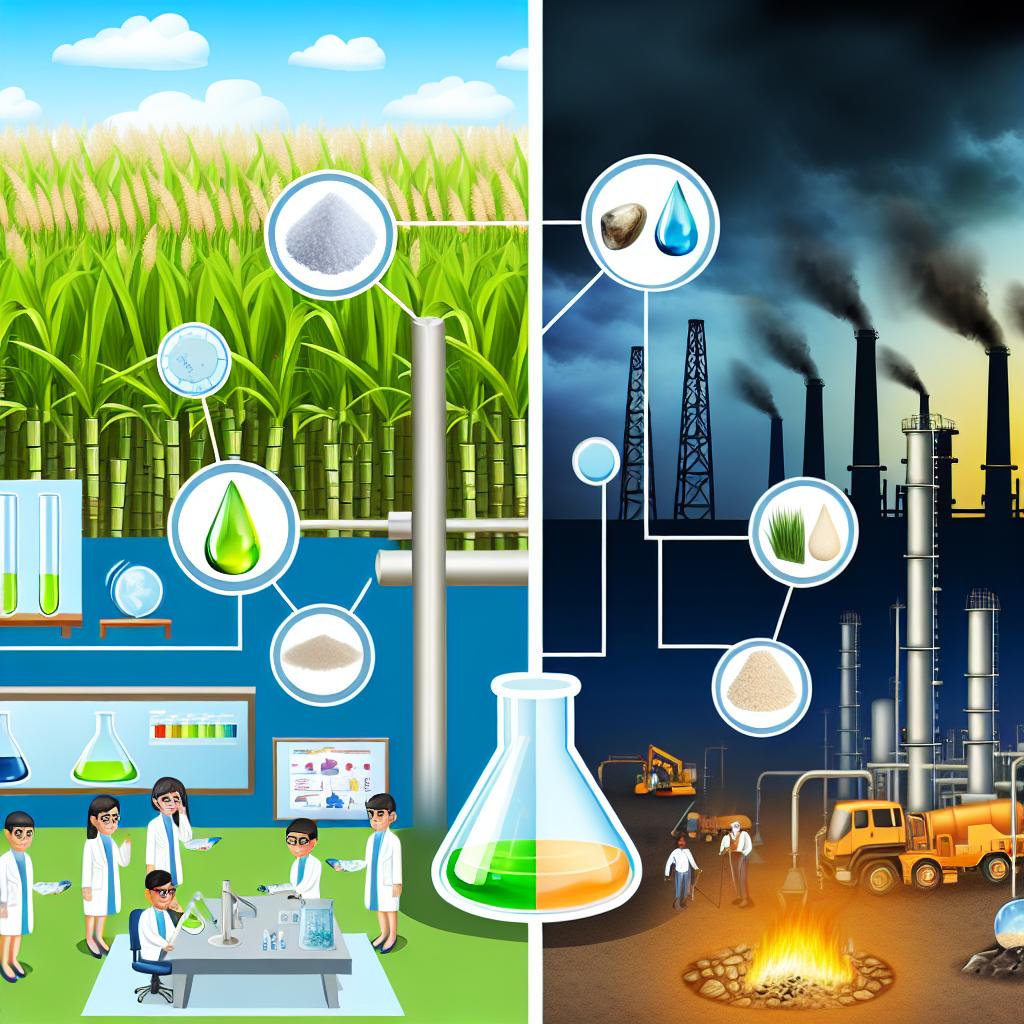 How biofuels compare to fossil fuels.