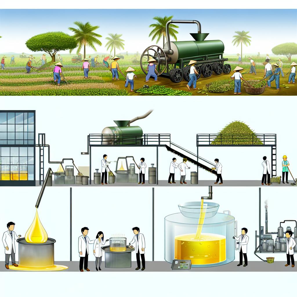 The process of producing biodiesel from vegetable oils.